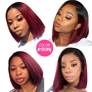 5x5 Straight 1B99J Bob Wig – HD Lace Closure Human Hair Wig