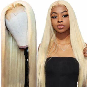 Straight 4×4 Closure Lace Wig Blond (613)