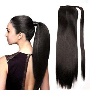 18" Clip-In Ponytail Extension – 100% Human Hair for Instant Sleek Styles