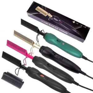 Electric Hot Comb – Straightening Heating Brush for Edges & Roots
