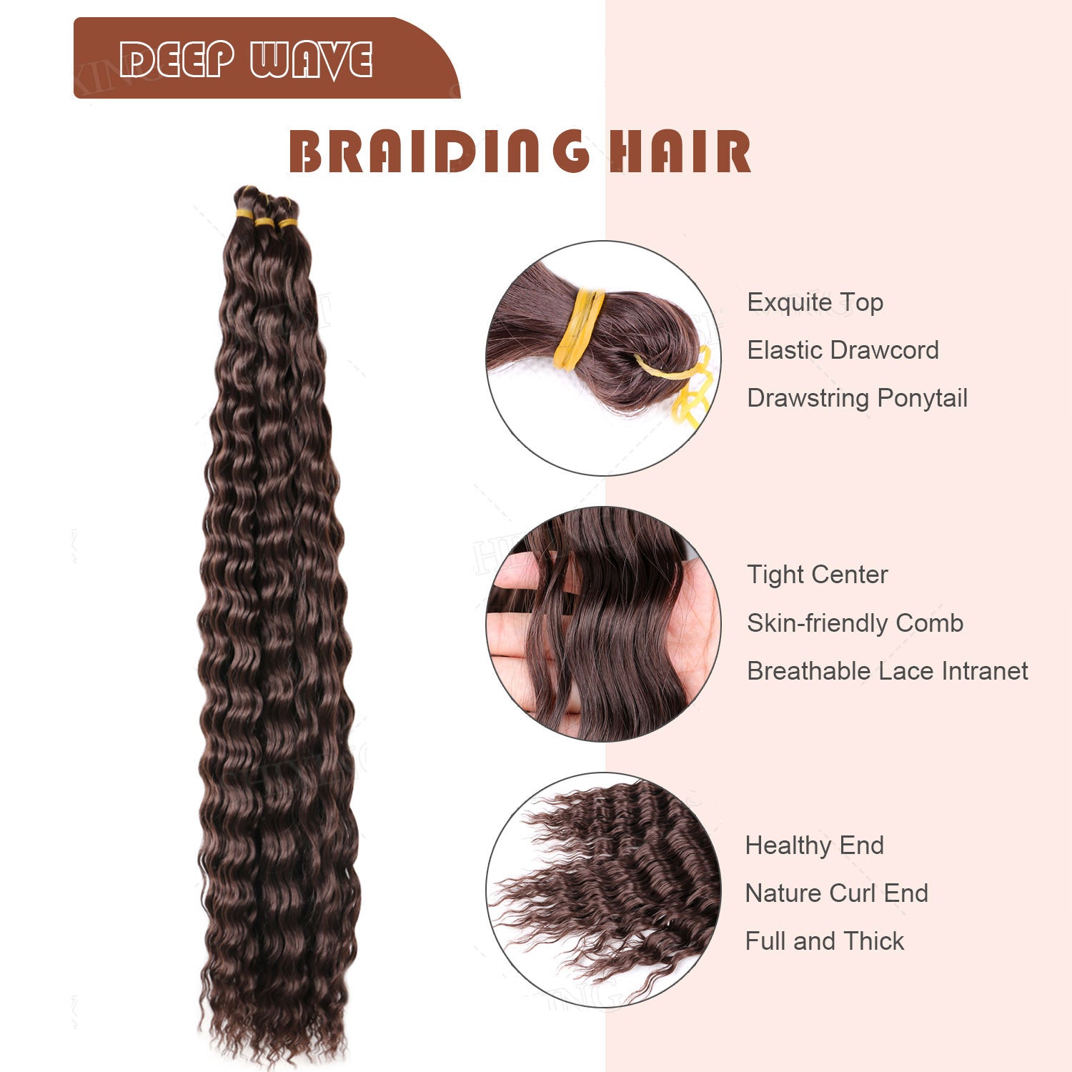 Long Deep Wave Hair – Natural Synthetic Extensions - Image 2