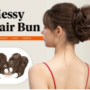 Messy Bun Hairpiece with Side Comb Clip